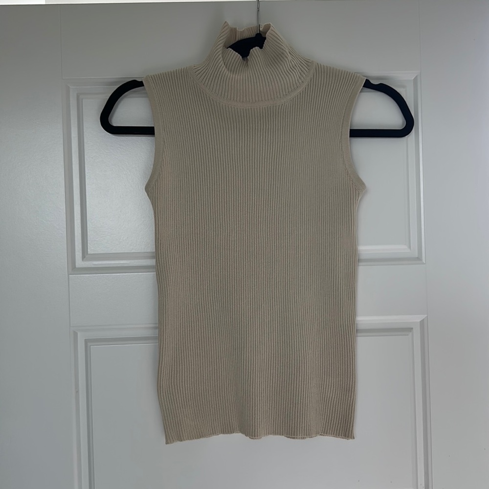 Neutral Turtleneck Tank